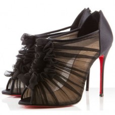 Bottines Christian Louboutin Canonita 100 mm noires Bottines Christian Louboutin Canonita 100 mm noires