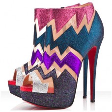 Bottines Christian Louboutin Ziggy 140 mm multicolores Bottines Christian Louboutin Ziggy 140 mm multicolores