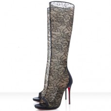 Bottes Christian Louboutin Alta Dentelle 120 mm noires