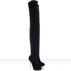 Bottes cuissardes Christian Louboutin Big Lips 120 mm noires Bottes cuissardes Christian Louboutin Big Lips 120 mm noires