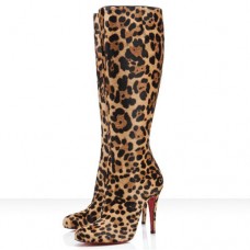 Bottes Christian Louboutin Bourge 100 mm léopard