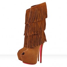 Bottes Christian Louboutin Highness Tina 160 mm marron