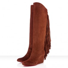 Bottes Christian Louboutin Pouliche 80 mm marron