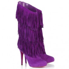 Bottes Christian Louboutin Forever Tina 140 mm Parme