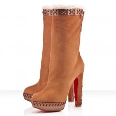 Bottes Christian Louboutin Step N Roll 140 mm couleur camel Bottes Christian Louboutin Step N Roll 140 mm couleur camel