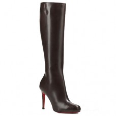 Bottes Christian Louboutin Simple Botta 100 mm couleur chocolat