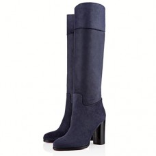 Bottes Christian Louboutin Dartata 80 mm bleu marine