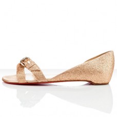 Sandales plates Christian Louboutin Atalanta couleur chair