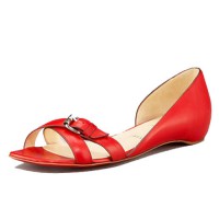 Sandales plates Atalanta rouges de Christian Louboutin