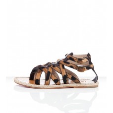 Sandales plates Christian Louboutin Hola Nina léopard