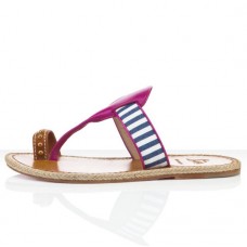 Sandales plates Christian Louboutin Hola Nina Parme