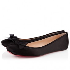 Ballerines en satin noir Boudoir de Christian Louboutin