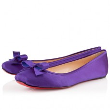Christian Louboutin Boudoir Satin Ballerines Parme Christian Louboutin Boudoir Satin Ballerines Parme