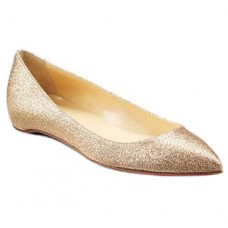 Ballerines à paillettes Pigalle dorées de Christian Louboutin