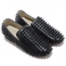 Mocassins à pointes roulantes Christian Louboutin noirs