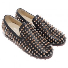 Mocassins à pointes roulantes Christian Louboutin noirs
