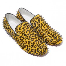 Mocassins à pointes roulantes Christian Louboutin jaunes