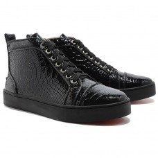 Baskets Christian Louboutin Louis Python noires