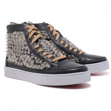 Baskets Christian Louboutin Louis Spikes noires