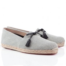 Sandales Papiounet Christian Louboutin gris clair