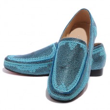 Mocassins Christian Louboutin Croc Maroc bleus