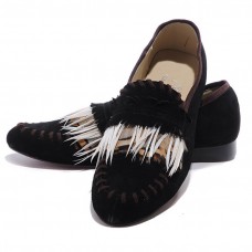 Mocassins Christian Louboutin en bois de crocodile noir