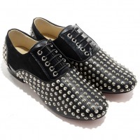 Mocassins Fred Spikes noirs de Christian Louboutin