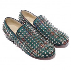 Mocassins à pointes Rollerboy de Christian Louboutin verts