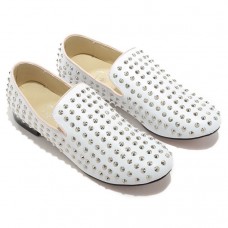 Mocassins Rollerboy Spikes blancs de Christian Louboutin Mocassins Rollerboy Spikes blancs de Christian Louboutin