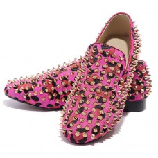 Mocassins Rollerboy Spikes Christian Louboutin Rose Matador