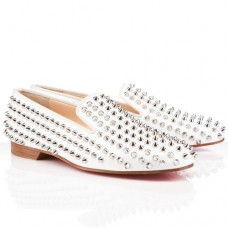 Mocassins Rollerboy Spikes blancs de Christian Louboutin Mocassins Rollerboy Spikes blancs de Christian Louboutin