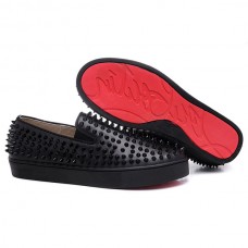 Mocassins à clous Christian Louboutin Roller Boat noirs