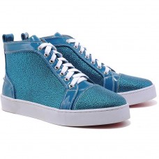 Baskets Christian Louboutin Louis Strass bleues