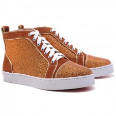Baskets Christian Louboutin Louis Strass marron
