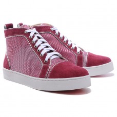 Baskets Christian Louboutin Louis à strass rouges