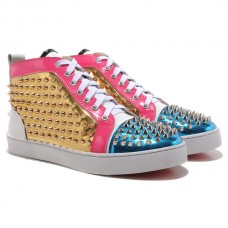 Baskets Christian Louboutin Louis Spikes bleues