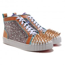 Baskets Christian Louboutin Louis Spikes multicolores
