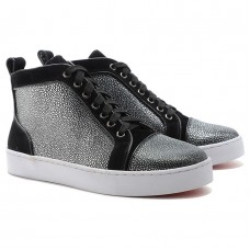 Baskets noires Christian Louboutin Louis Jeweled