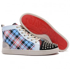 Baskets Christian Louboutin Louis Spikes bleues