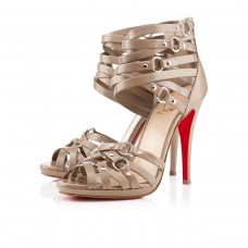 Sandales Christian Louboutin Camerona 120 mm couleur pierre Sandales Christian Louboutin Camerona 120 mm couleur pierre