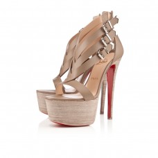 Sandales Christian Louboutin Charleze 160 mm couleur pierre Sandales Christian Louboutin Charleze 160 mm couleur pierre