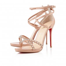 Sandales Christian Louboutin Monocronana 120 mm couleur chair Sandales Christian Louboutin Monocronana 120 mm couleur chair