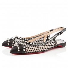 Sandales plates Christian Louboutin Manovra noires