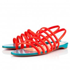 Sandales plates Christian Louboutin Vildo Flamme