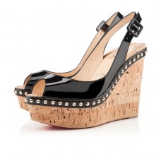 Escarpins compensés Christian Louboutin Monico 140 mm noirs Escarpins compensés Christian Louboutin Monico 140 mm noirs