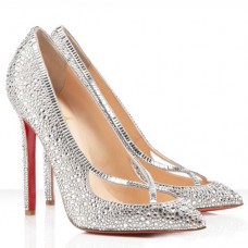 Escarpins Christian Louboutin Super Vic 120 mm argentés