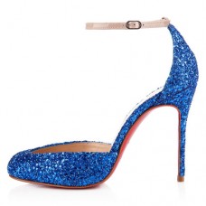 Escarpins Christian Louboutin Tres Decollete 100 mm bleus Escarpins Christian Louboutin Tres Decollete 100 mm bleus