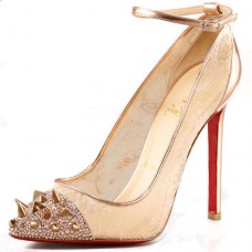Escarpins Christian Louboutin Picks & Co 120 mm dorés Escarpins Christian Louboutin Picks & Co 120 mm dorés