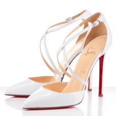 Escarpins Christian Louboutin Crosspiga 120 mm blancs Escarpins Christian Louboutin Crosspiga 120 mm blancs