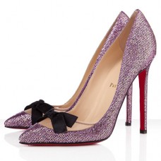 Escarpins Christian Louboutin Love Me 120 mm pourpre